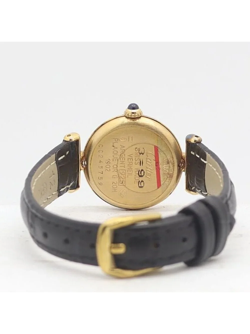 Cartier Must Colliese Quartz Logo Grammar Roman White Dial Watch Kzk